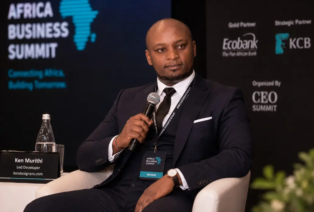 Ken Murithi speaking on a panel at the Africa Business Summit